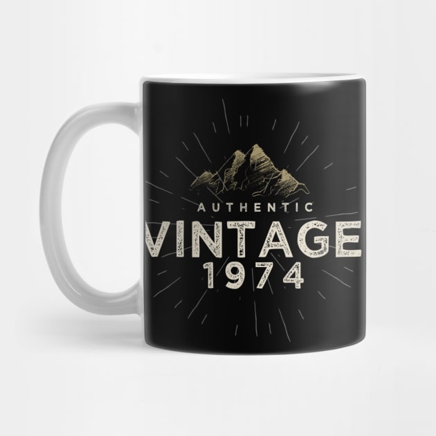 Authentic Vintage 1974 Birthday Design by DanielLiamGill